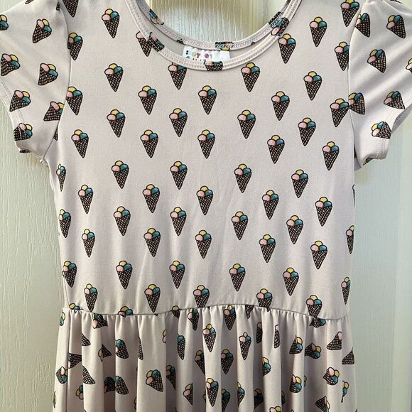 Dot Dot Smile Ice Cream Cone Twirl Dress Short Sleeve Girls Size 7 - Picture 8 of 12